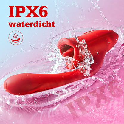 Bisou - G-spot klap vibrator met tonglikfunctie & vibrerende tong
