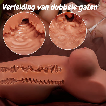 Jian - Chocolade Torso Sekspop Masturbator Anus Vagina Masturbators 4.85KG Aivrobta