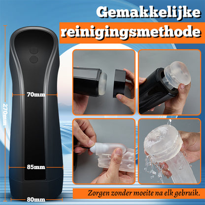 2-in-1 elektrische zuigende vibrerende masturbatiecup met 7 frequenties