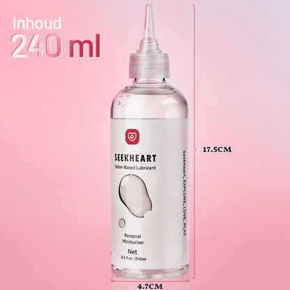 Seekheart - 240 ml Glijmiddel op Waterbasis – Zijdezacht Genot voor Eindeloze Intimiteit
