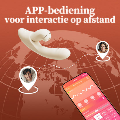 SVAKOM 4 IN 1 APP Controle Stuwend Zuigend Verwarmend G-Spot Vibrators Afneembare Zuigstimulator