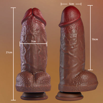 Extra grote gesimuleerde handdildo, geschikt voor mannen en vrouwen