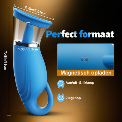 Sierra - Zuigkracht Intensie Tong-Likkende Clitoris & Tepel Stimulator