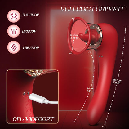 Fopspeen Zuigen Trilling Clitoris Vibrator Tepel Stimulatie