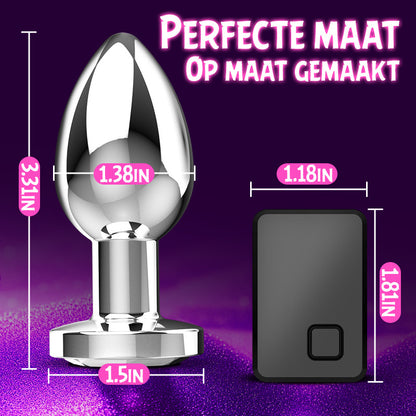 Soren - Anale vibrator met metalen behuizing en 10 vibratiestanden voor zowel mannen als vrouwen