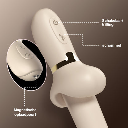 7 soorten swingende en vibrerende dikke tong vibrators, 360° swing om de clitoris te stimuleren
