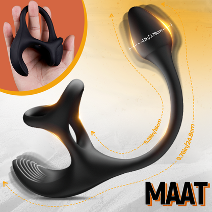 Zenith - Anaalplug bolvormige vibrerende stimulator met penisringen