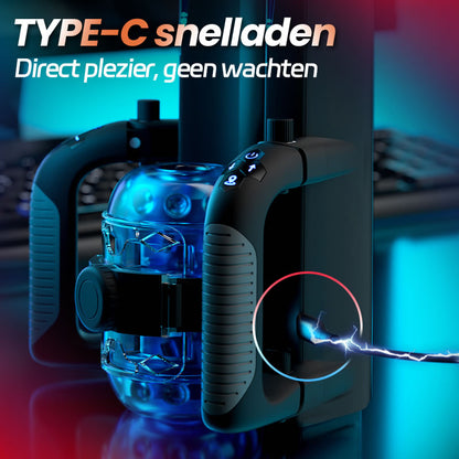 Venom - Lang 12 cm & 700 slagen/min, Telescopisch, Verstelbare Strakheid, Telefoonstandaard, Automatische Masturbator voor Mannen