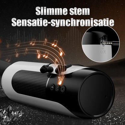 Saith - Draagbare 7 stuwende en vibrerende verwarmingsbeker voor vocale masturbatie
