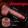 Casimir - Realistische siliconen anale dildo van 7,4 inch met verwarmingsfunctie, stoot- en trilmodus, automatisch