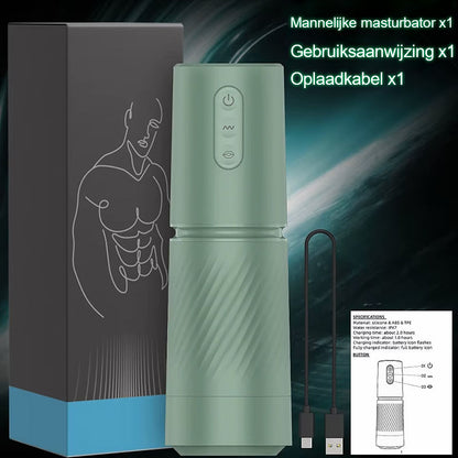 Abyss - 10 Zuig- & 10 Vibratie Vacuüm Penis Pomp Vergrotingspomp Mannen Masturbator