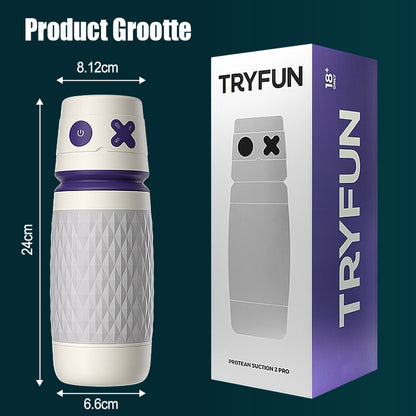 【Inclusief gratis smering】NOVA-Mechanische Mate 3 Zuigen 4 Vibreren APP Gestuurde Mannelijke Masturbator