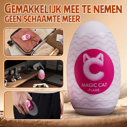 S-HANDE Realistische Orale Seks Draagbare Ei-vormige Handmatige Masturbator Thuis & Reizen Orgasme Metgezel