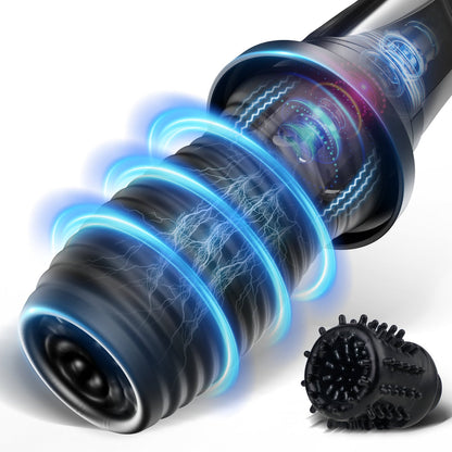 【NEU Upgrade】ORKAAN 2.0 Masturbator Cup 7 Roterende 10 Vibraties 360° Gewikkelde