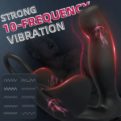 JOKER 10 Vibrerende Prostaat Vibrator Met Cockring